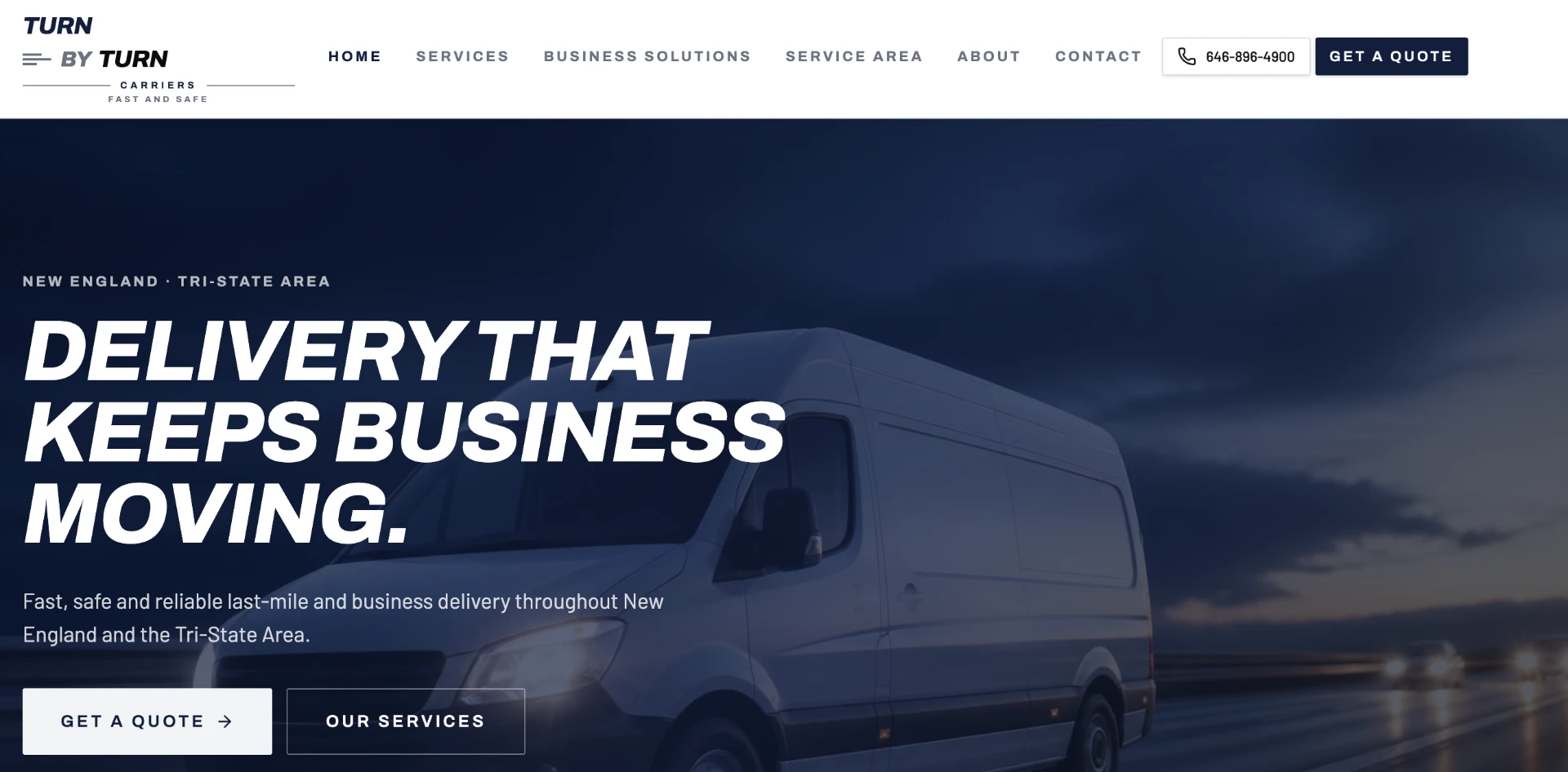 Turn By Turn Carriers website screenshot